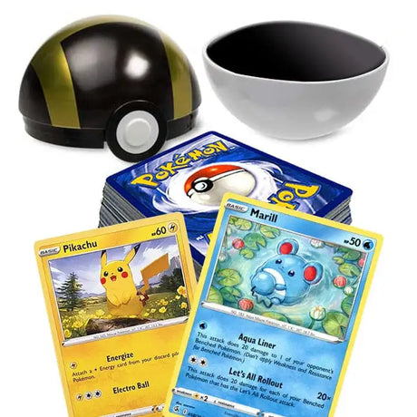 100 stk. forskellige Pokémon-kort + Poké Ball Tin Samlekort Matraws Pakketilbud 