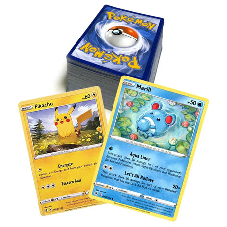 100 stk. forskellige Pokémon-kort Collectible Trading Cards Matraws Pakketilbud 