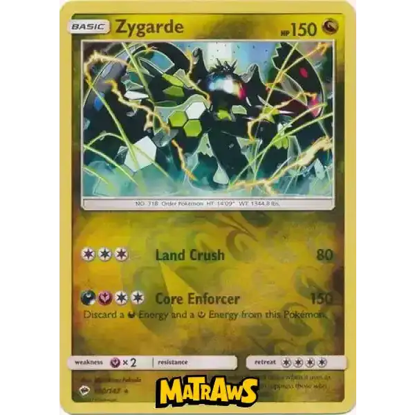 (100/147) Zygarde - Reverse Enkeltkort Burning Shadows 