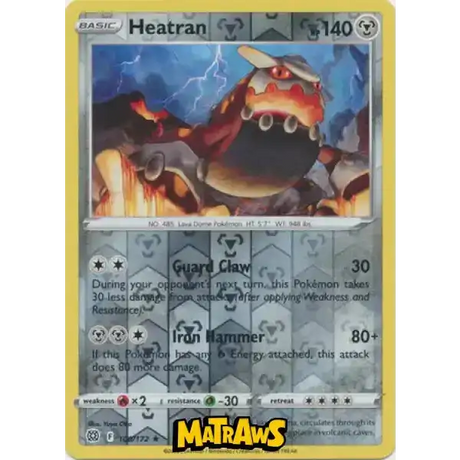 (100/172) Heatran - Reverse Enkeltkort Brilliant Stars 