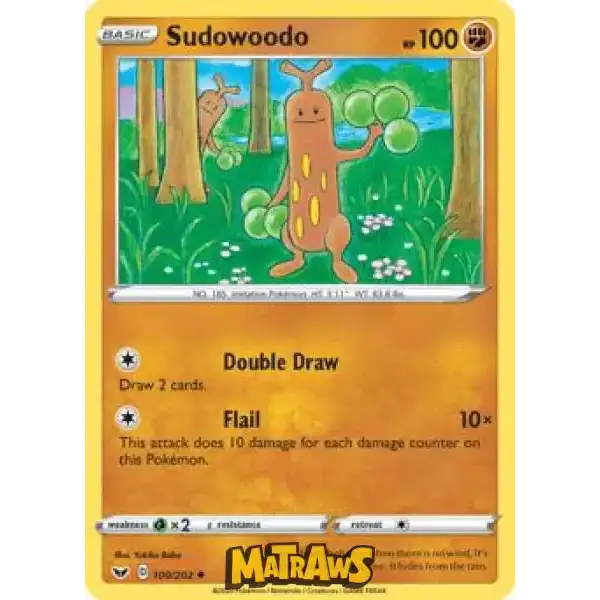 (100/202) Sudowoodo Enkeltkort Sword & Shield 