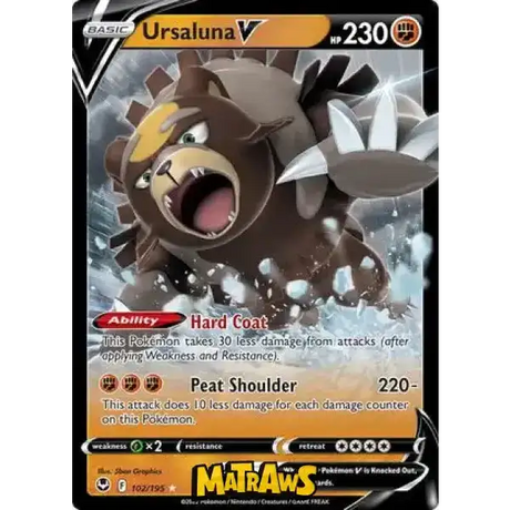 (102/195) Ursaluna V Enkeltkort Silver Tempest 