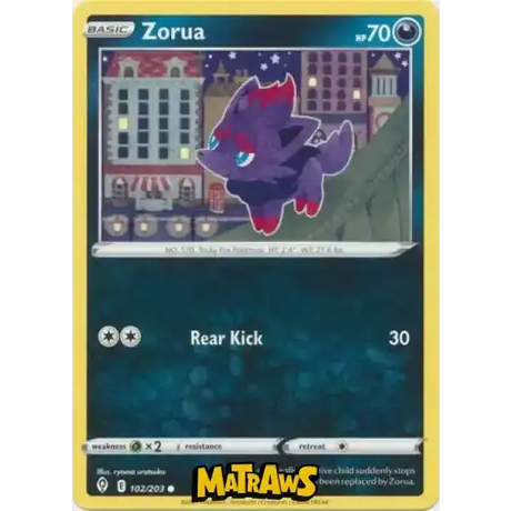 (102/203) Zorua Enkeltkort Evolving Skies 