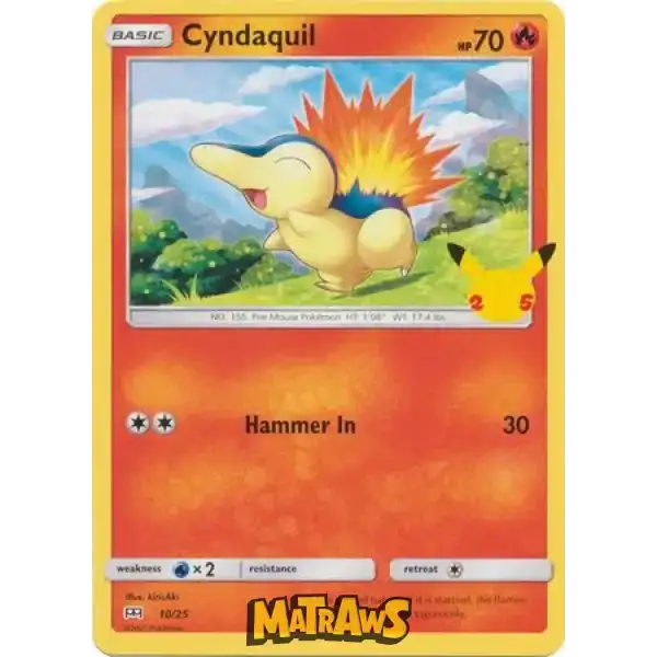 (10/25) Cyndaquil - Non Holo Enkeltkort McDonald's Collection 2021 