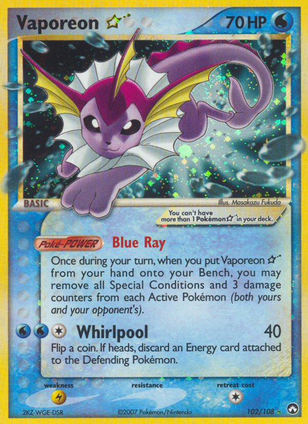 Vaporeon Gold Star PK-102