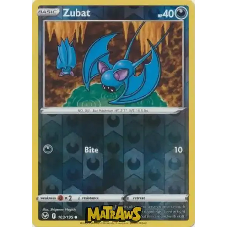 (103/195) Zubat - Reverse Enkeltkort Silver Tempest 