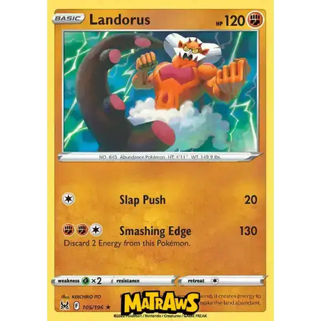 (105/196) Landorus Enkeltkort Lost Origin 