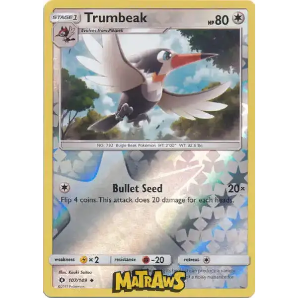 (107/149) Trumbeak - Reverse Enkeltkort Sun & Moon 