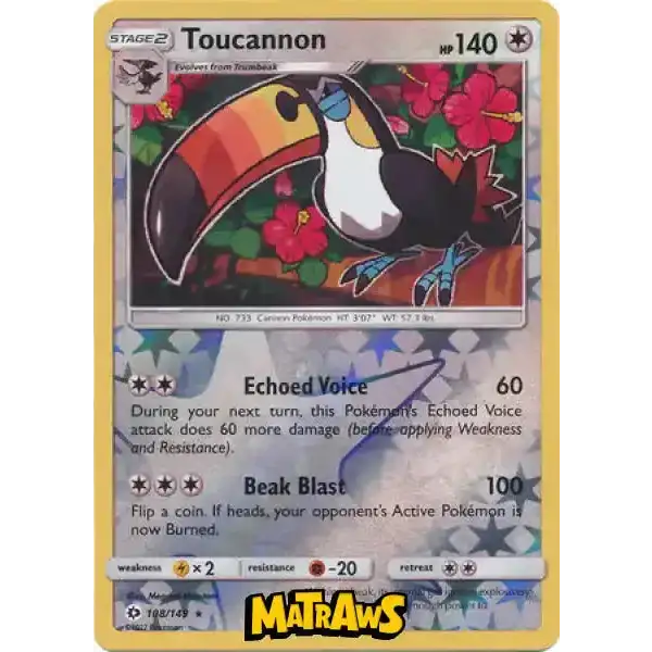 (108/149) Toucannon - Reverse Enkeltkort Sun & Moon 