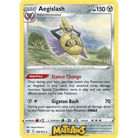 (108/163) Aegislash Enkeltkort Battle Styles 