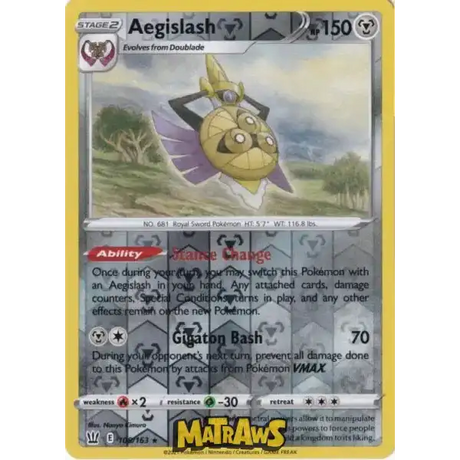 (108/163) Aegislash - Reverse Enkeltkort Battle Styles 