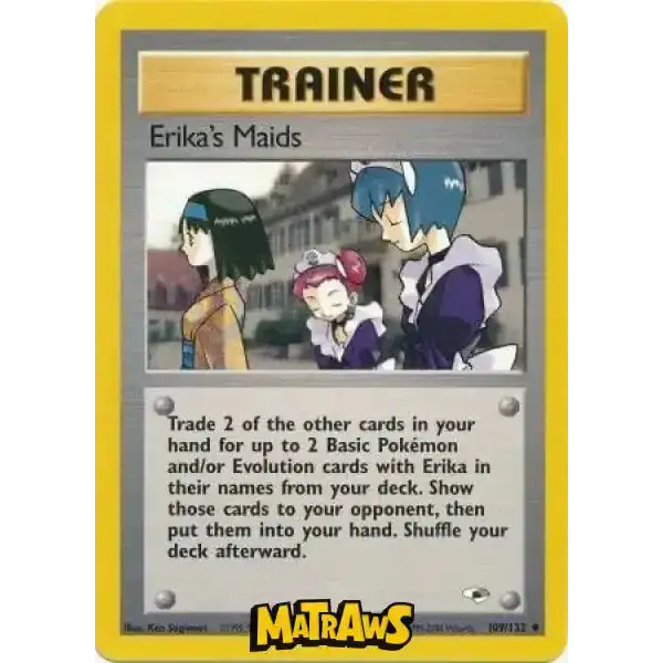 (109/132) Erika's Maids Enkeltkort Gym Heroes 