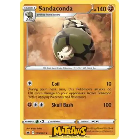 (109/202) Sandaconda Enkeltkort Sword & Shield 