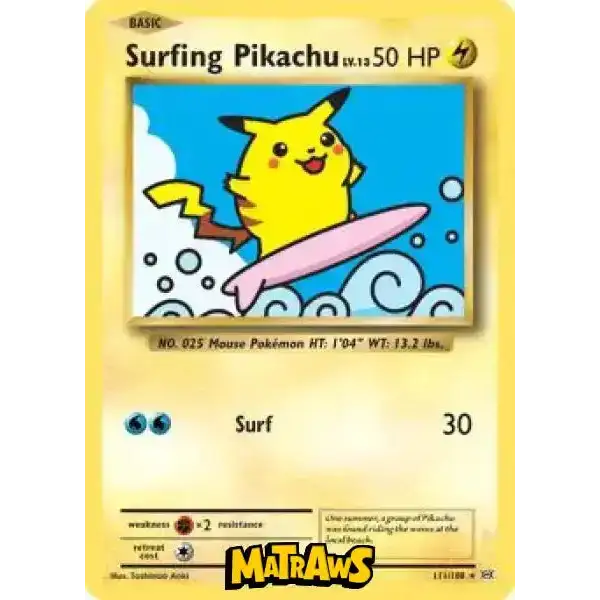 (111/108) Surfing Pikachu - Secret Rare Enkeltkort Evolutions 
