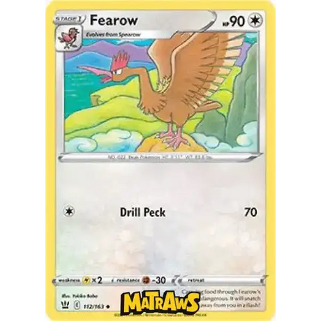 (112/163) Fearow Enkeltkort Battle Styles 