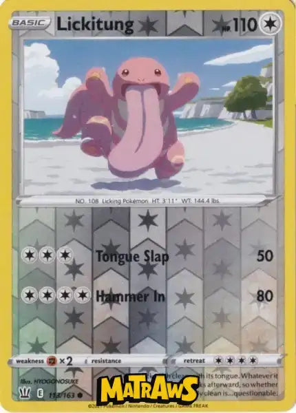 (113/163) Lickitung - Reverse Enkeltkort Battle Styles 