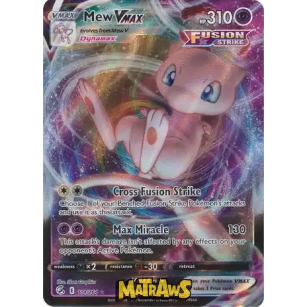 (114/264) Mew Vmax Enkeltkort Fusion Strike 