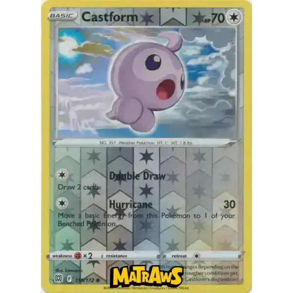 (116/172) Castform - Reverse Enkeltkort Brilliant Stars 