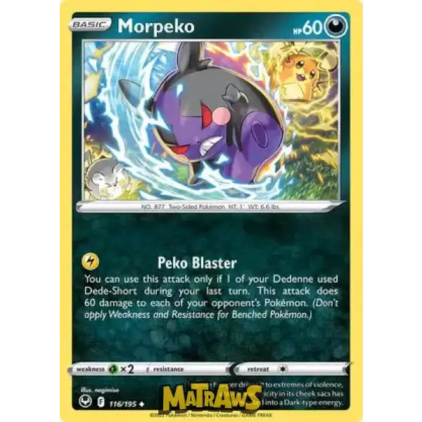 (116/195) Morpeko Enkeltkort Silver Tempest 