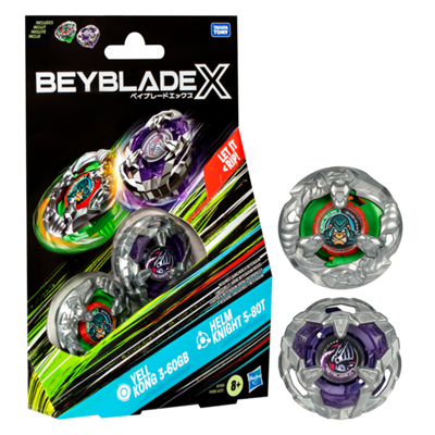 Beyblade X: Yell Kong 3-60GB and Helm Knight 5-80T - Top Dual Pack Set