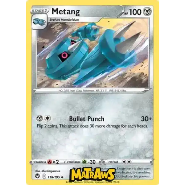 (118/195) Metang Enkeltkort Silver Tempest 