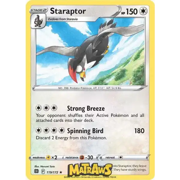 (119/172) Staraptor Enkeltkort Brilliant Stars 