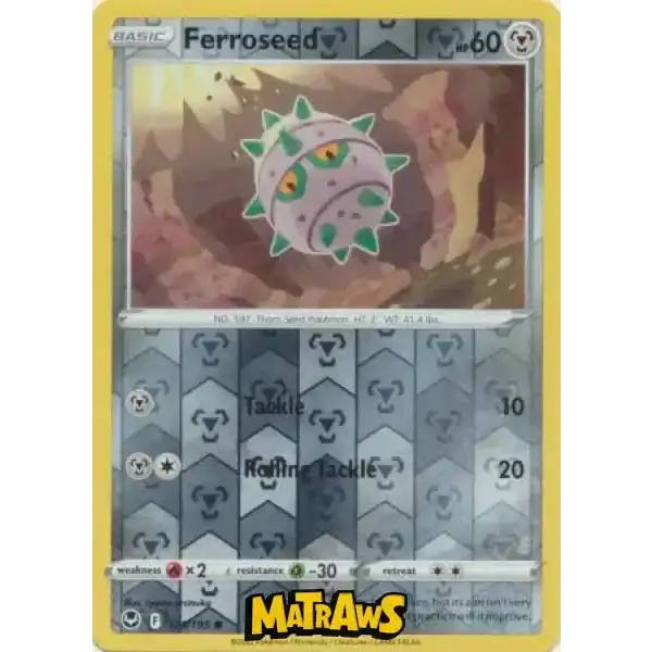 (121/195) Ferroseed - Reverse Enkeltkort Silver Tempest 