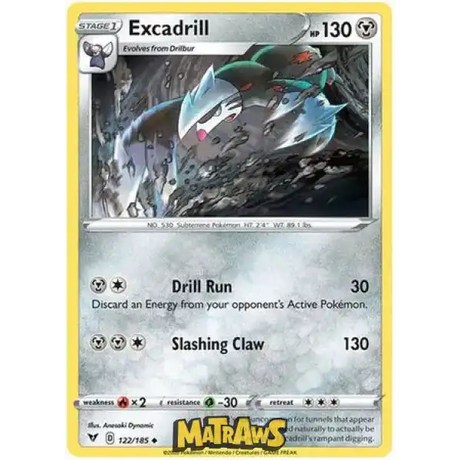 (122/185) Excadrill Enkeltkort Vivid Voltage 