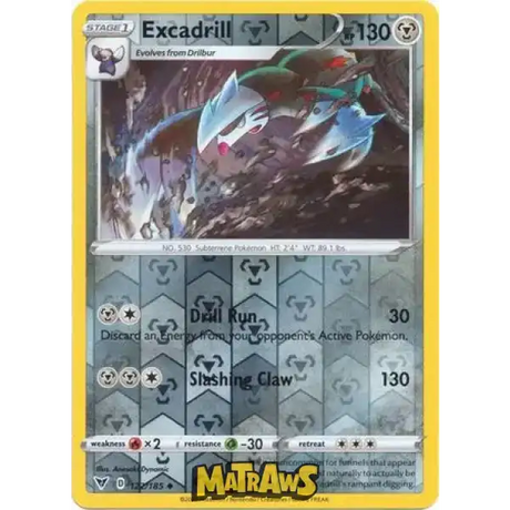 (122/185) Excadrill - Reverse Enkeltkort Vivid Voltage 