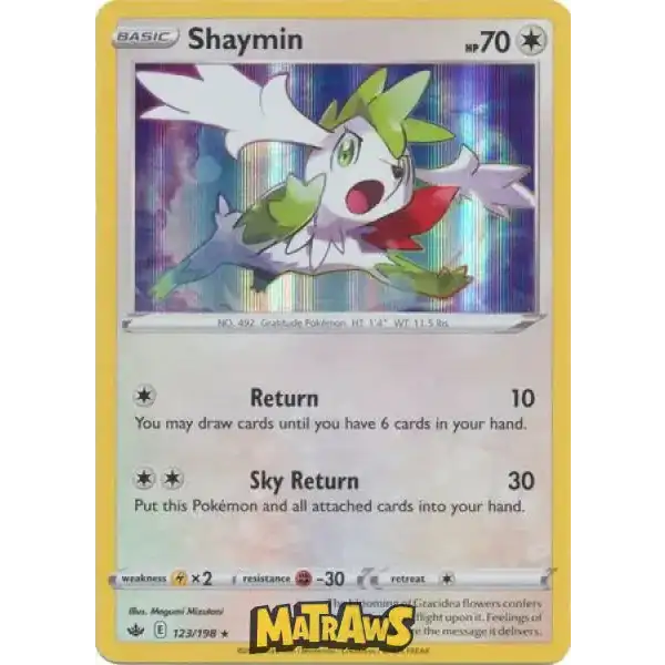 (123/198) Shaymin - Holo Enkeltkort Chilling Reign 