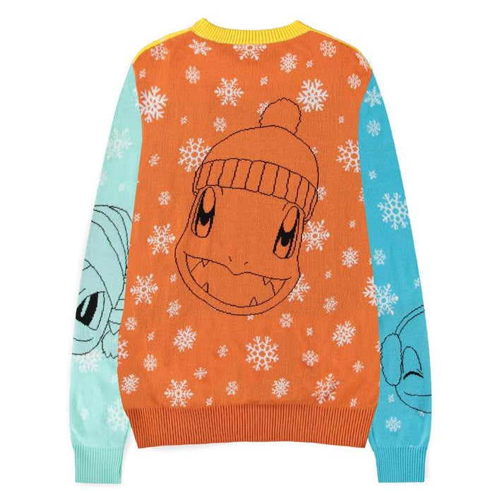 Pokémon: Pikachu & Kanto Starters (Bulbasaur, Charmander, Squirtle) - Christmas Jumper/Julesweater