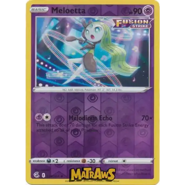 (124/264) Meloetta - Reverse Enkeltkort Fusion Strike 