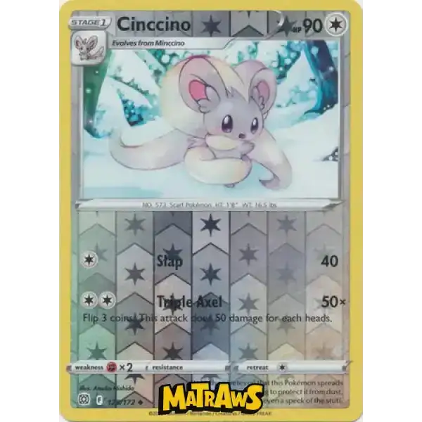 (125/172) Cinccino - Reverse Enkeltkort Brilliant Stars 