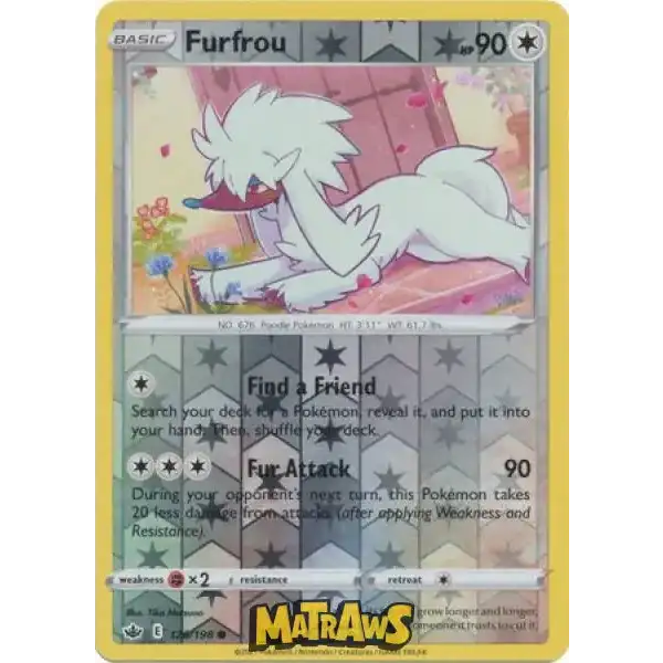 (126/198) Furfrou - Reverse Enkeltkort Chilling Reign 