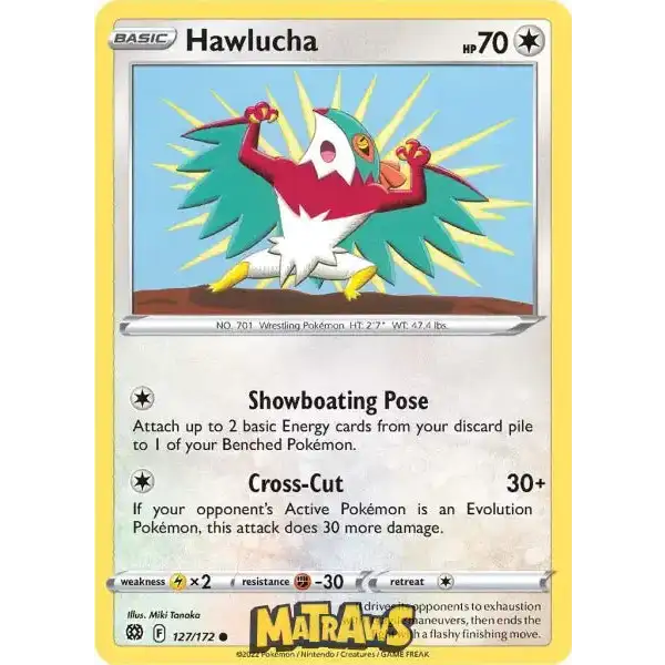 (127/172) Hawlucha Enkeltkort Brilliant Stars 