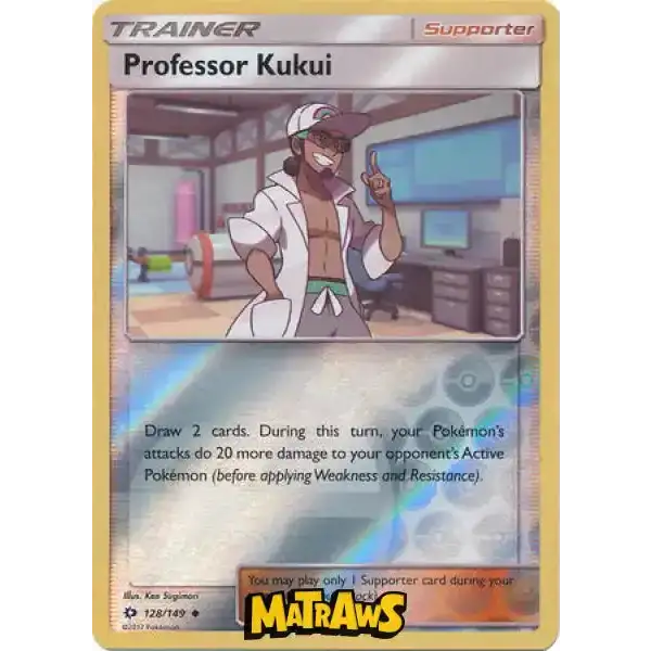 (128/149) Professor Kukui - Reverse Enkeltkort Sun & Moon 