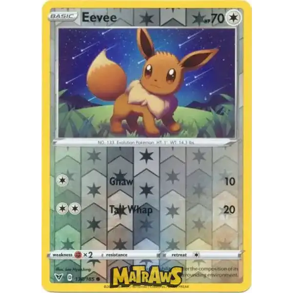 (130/185) Eevee - Reverse Enkeltkort Vivid Voltage 