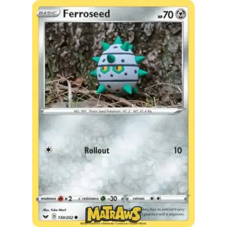 (130/202) Ferroseed Enkeltkort Sword & Shield 