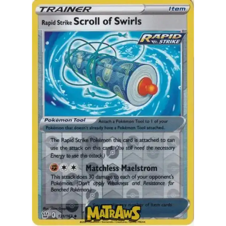 (131/163) Rapid Strike Scroll of Swirls - Reverse Enkeltkort Battle Styles 