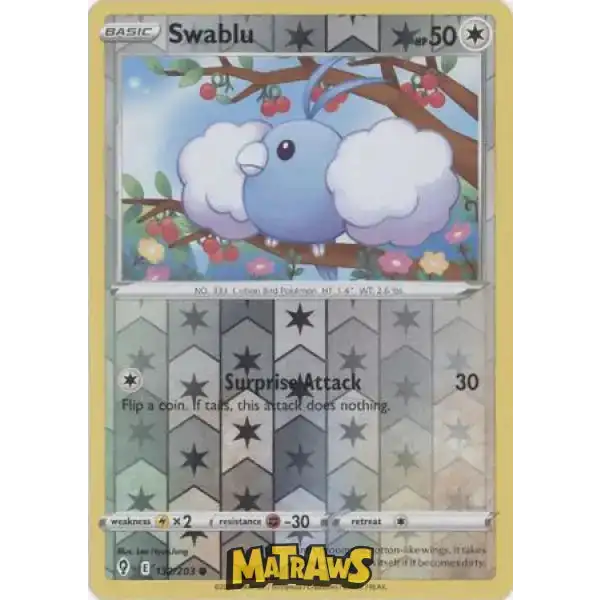 (132/203) Swablu - Reverse Enkeltkort Evolving Skies 