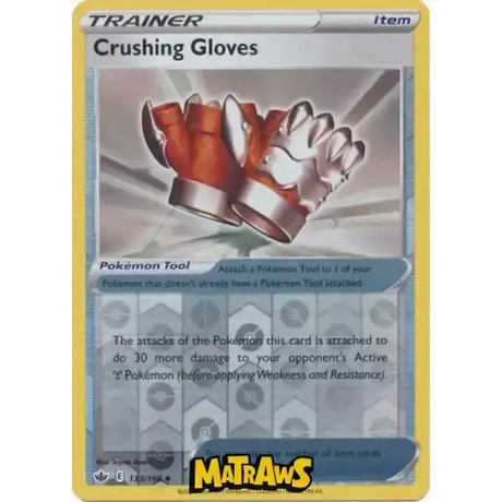(133/198) Crushing Gloves - Reverse Enkeltkort Chilling Reign 