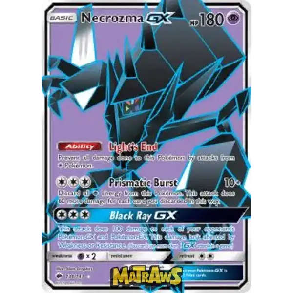 (134/147) Necrozma GX - Full Art Enkeltkort Burning Shadows 