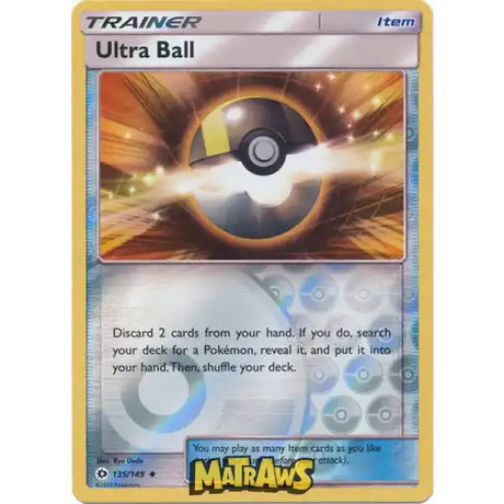 (135/149) Ultra Ball - Reverse Enkeltkort Sun & Moon 
