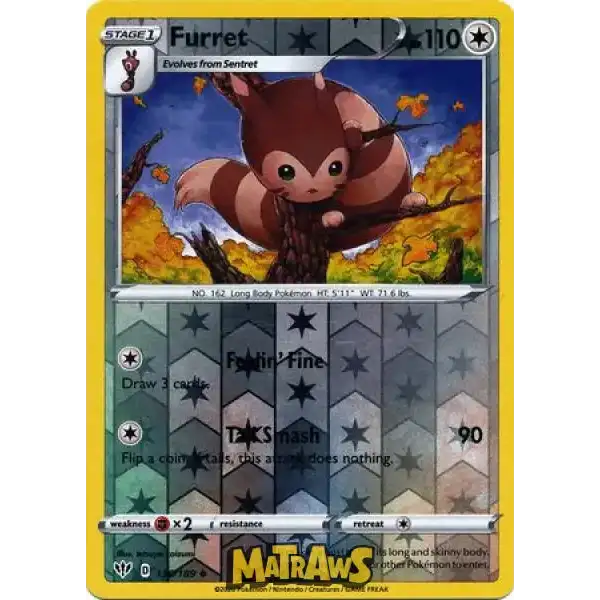 (136/189) Furret - Reverse Enkeltkort Darkness Ablaze 