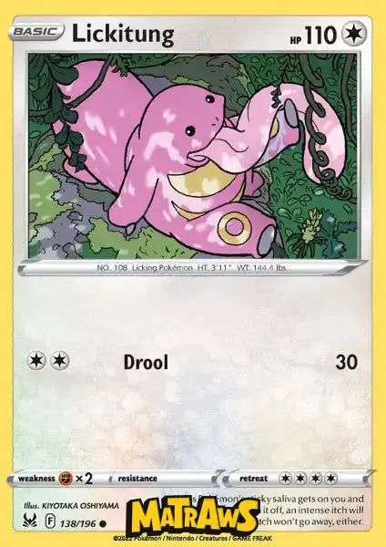 (138/188) Lickitung Enkeltkort Lost Origin 