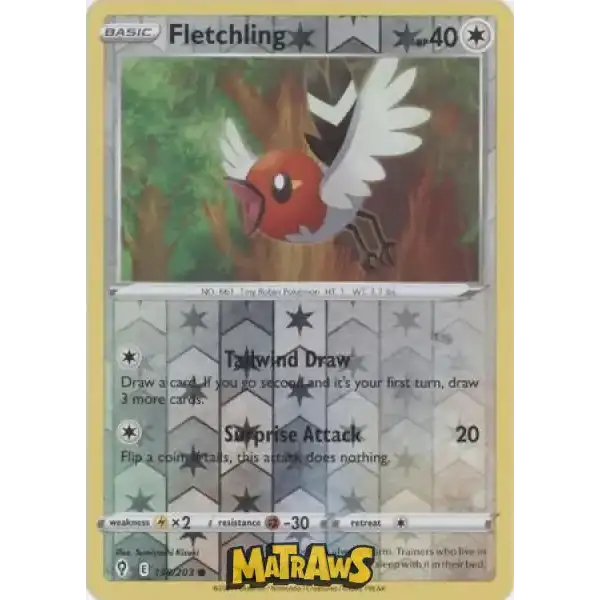 (138/203) Fletchling - Reverse Enkeltkort Evolving Skies 