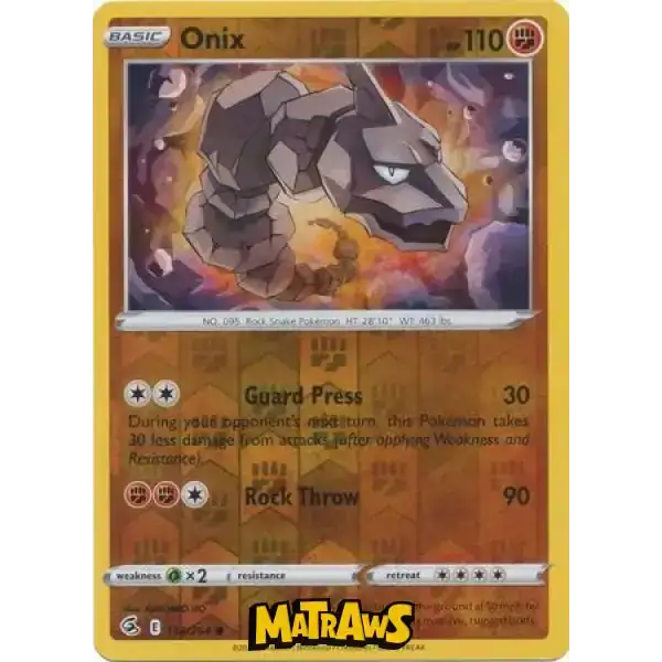 (138/264) Onix - Reverse Enkeltkort Fusion Strike 