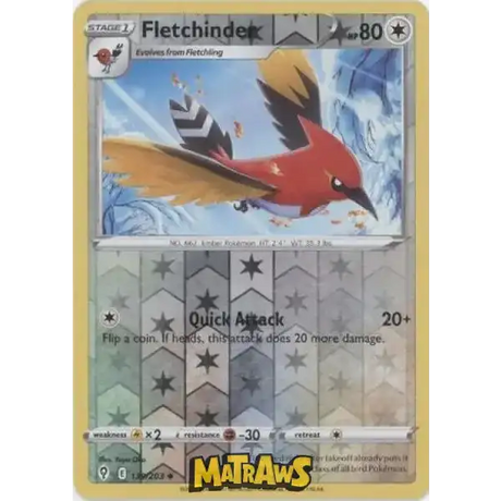 (139/203) Fletchinder - Reverse Enkeltkort Evolving Skies 