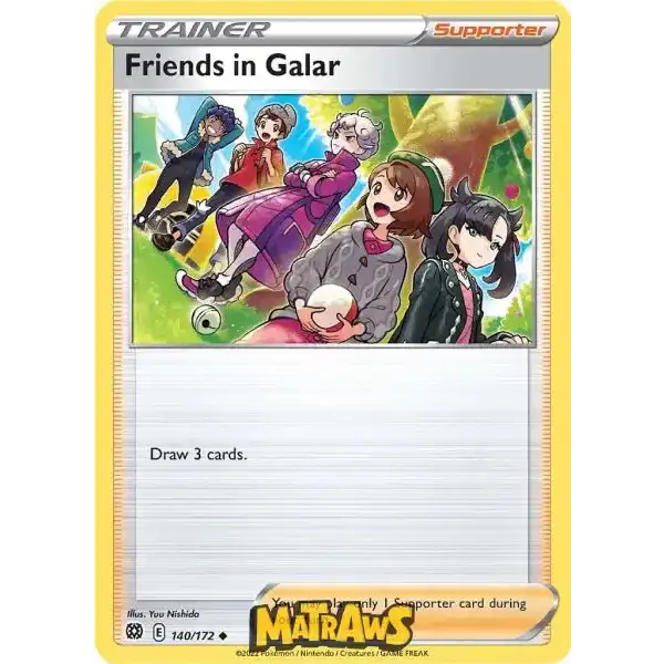 (140/172) Friends in Galar Enkeltkort Brilliant Stars 