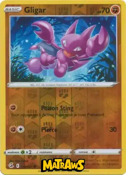 (140/264) Gligar - Reverse Enkeltkort Fusion Strike 